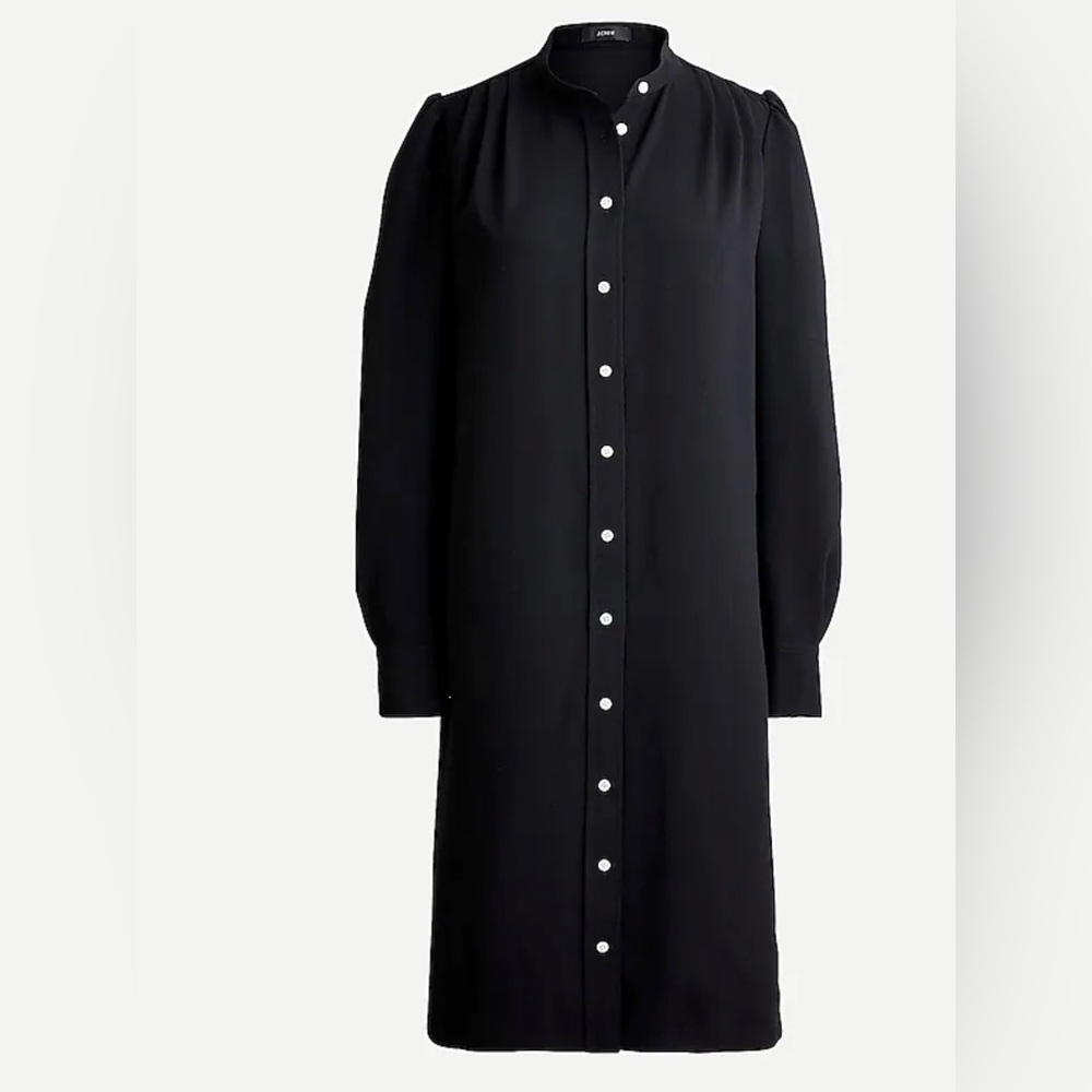 J.Crew NWT button front dress in 365 crêpe 10 tall size
